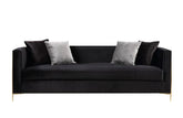 Fergal Black Velvet & Gold Finish Sofa Model 55665 By ACME Furniture